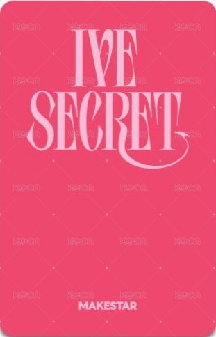 IVE SECRET ms 1.0 特典卡  背面