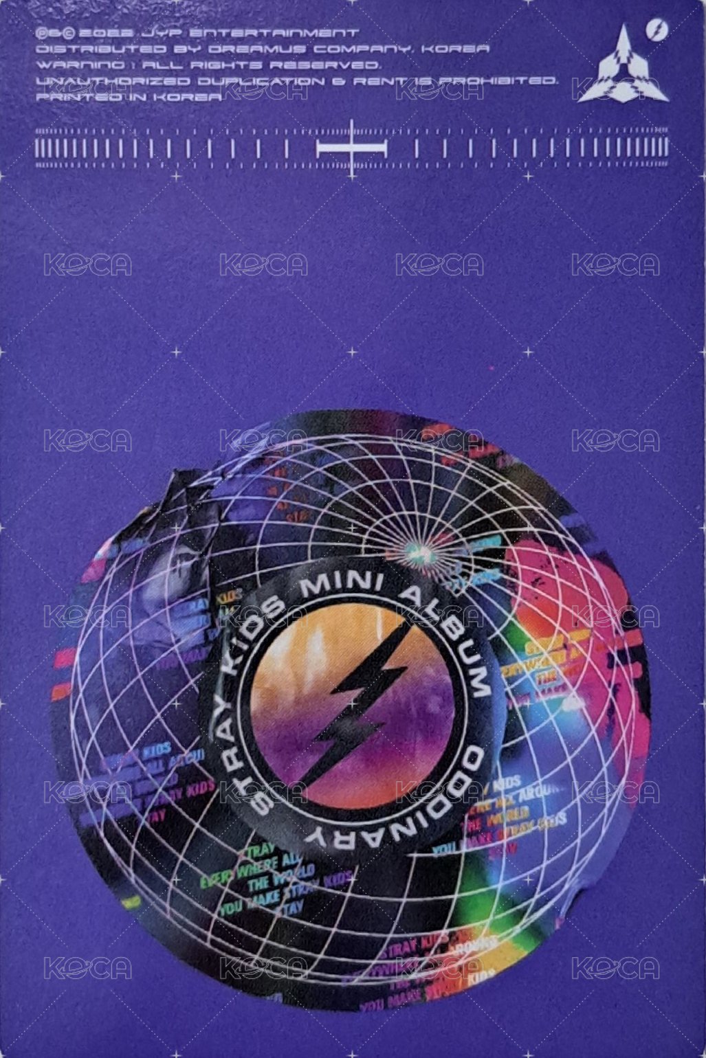 ODDINARY 專輯卡 藍版雙人卡 背面