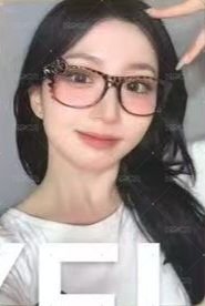 正規一 am 線上 1.0 簽售卡 豹紋眼鏡ver. 正面