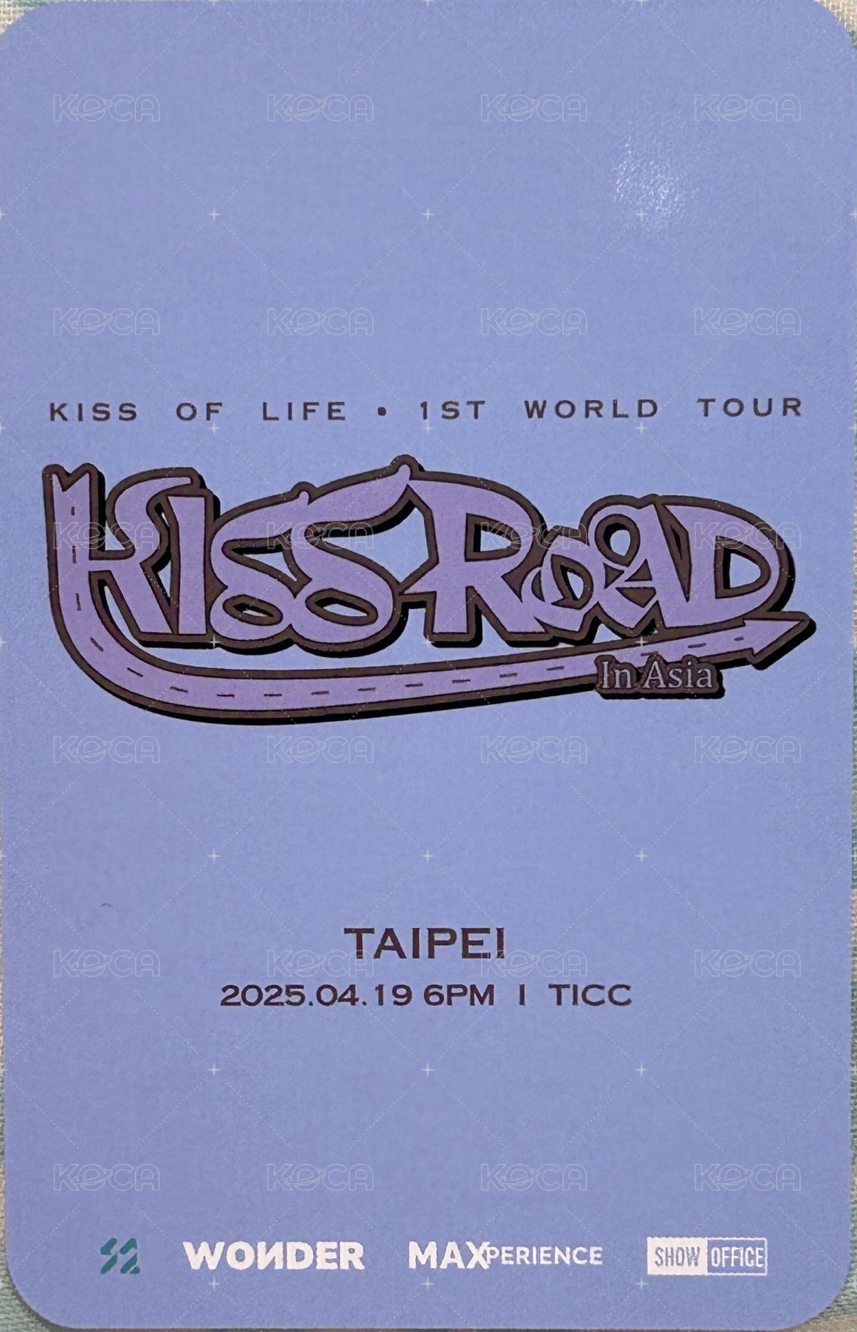 一巡 入場卡 / 場限卡 台北場入場卡 背面