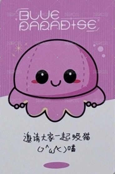 迷五 yzy 2.0 簽售卡 微笑章魚 背面