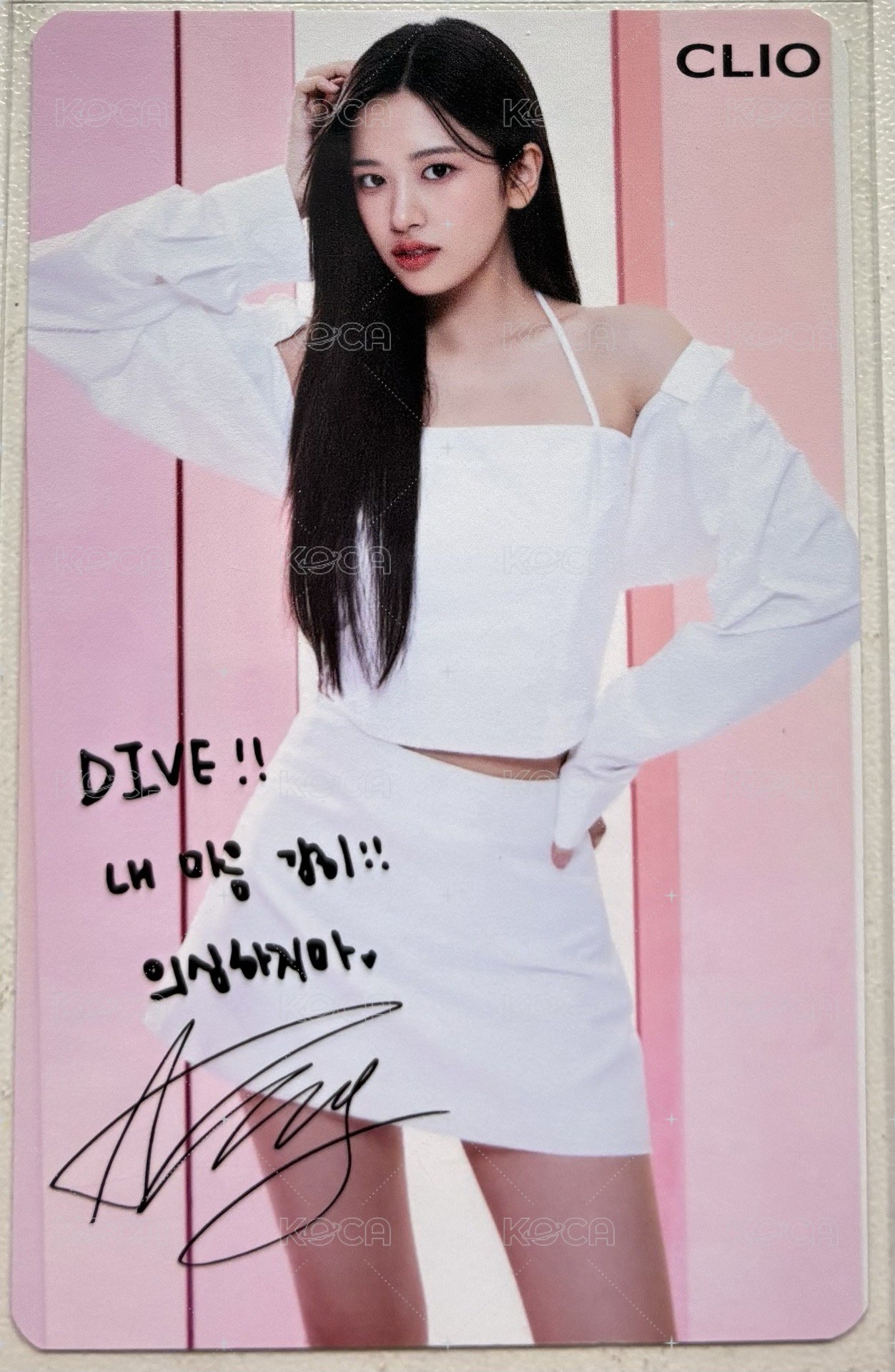 代言卡 IVE clio x yujin 背面
