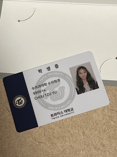 TWICE university子瑜證件組