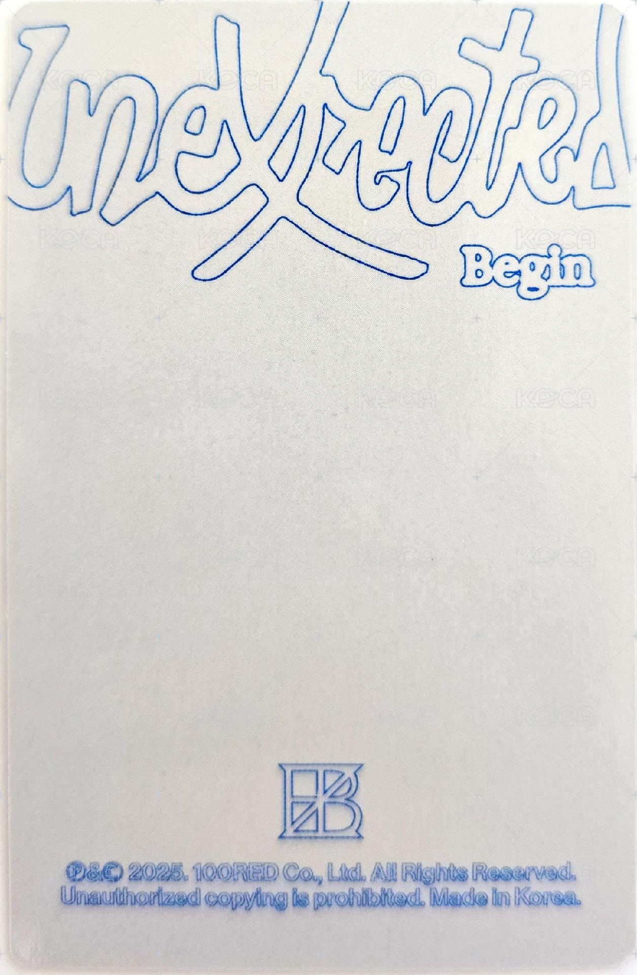 THE BOYZ The 3rd Album 'Unexpected' POP-UP STORE 隨機卡  背面