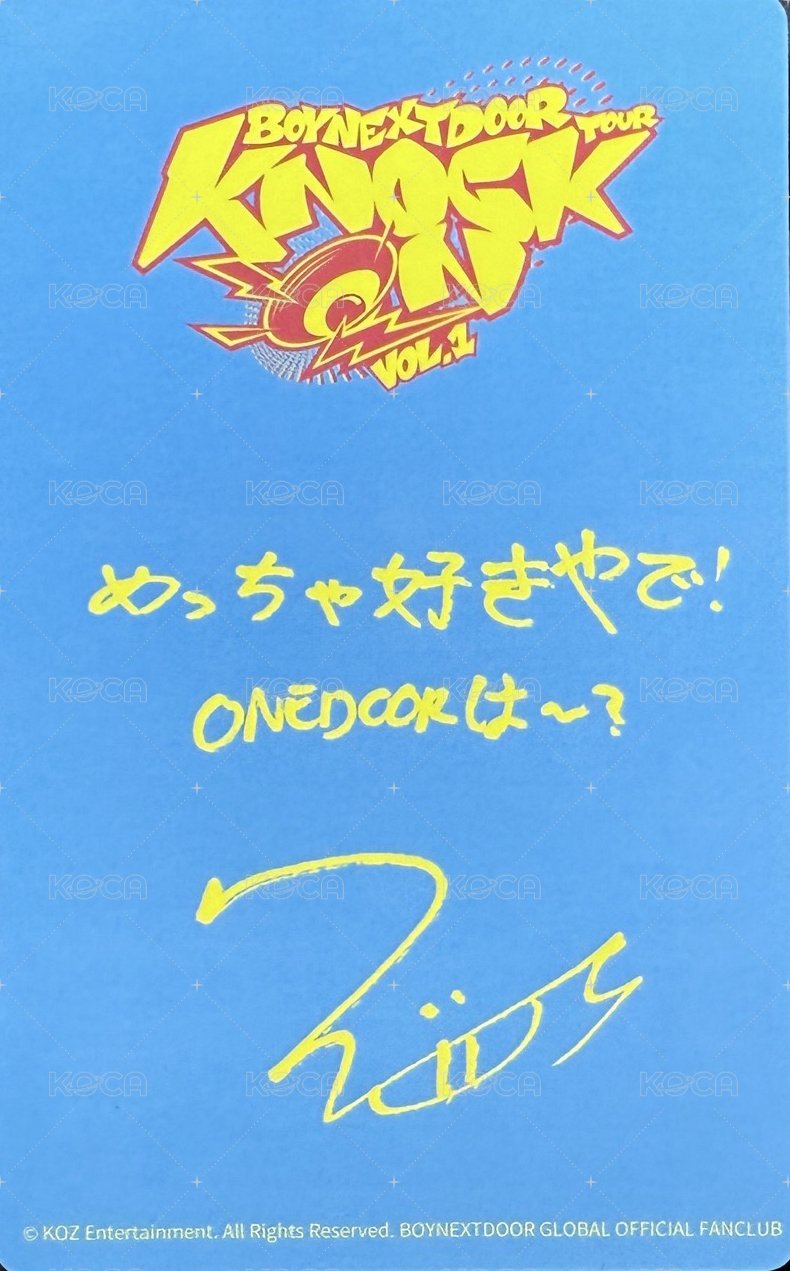 Knock On 巡迴 入場卡 / 場限卡 大阪場zone 6 背面