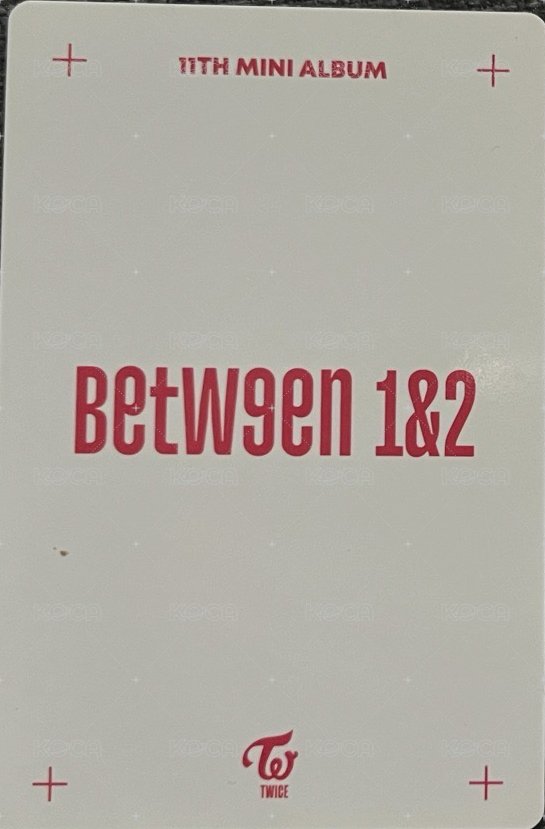 BETWEEN 1&2 專輯卡 BETWEEN 1&2 預購禮 背面