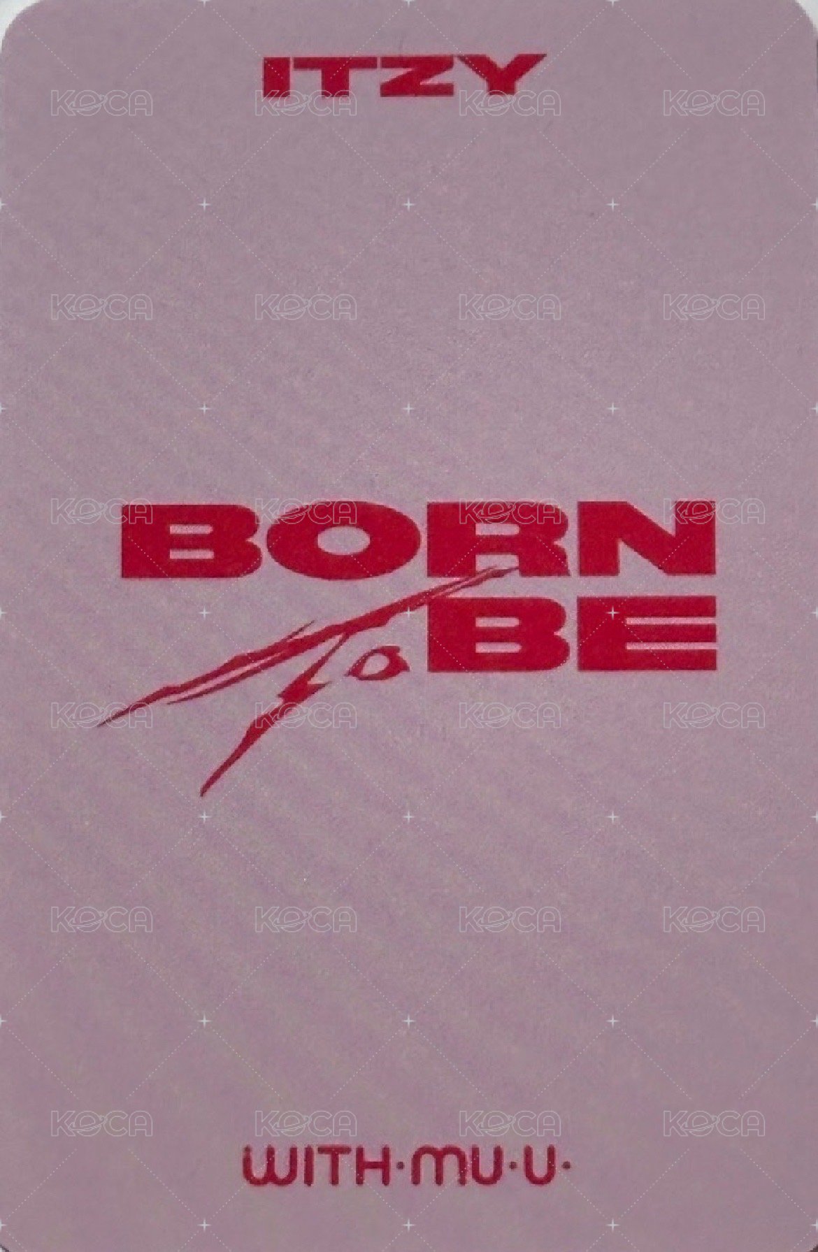 BORN TO BE wm 1.0 簽售卡  背面