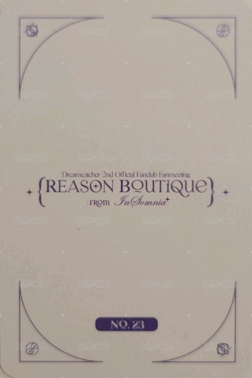 二期會員粉絲見面會 隨機卡 卡包卡 23 背面