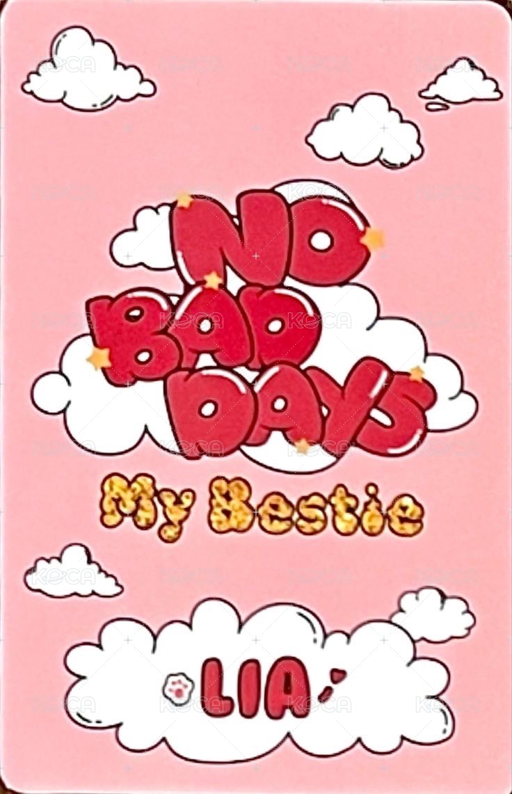 NO BAD DAYS 周邊卡 五月 背面
