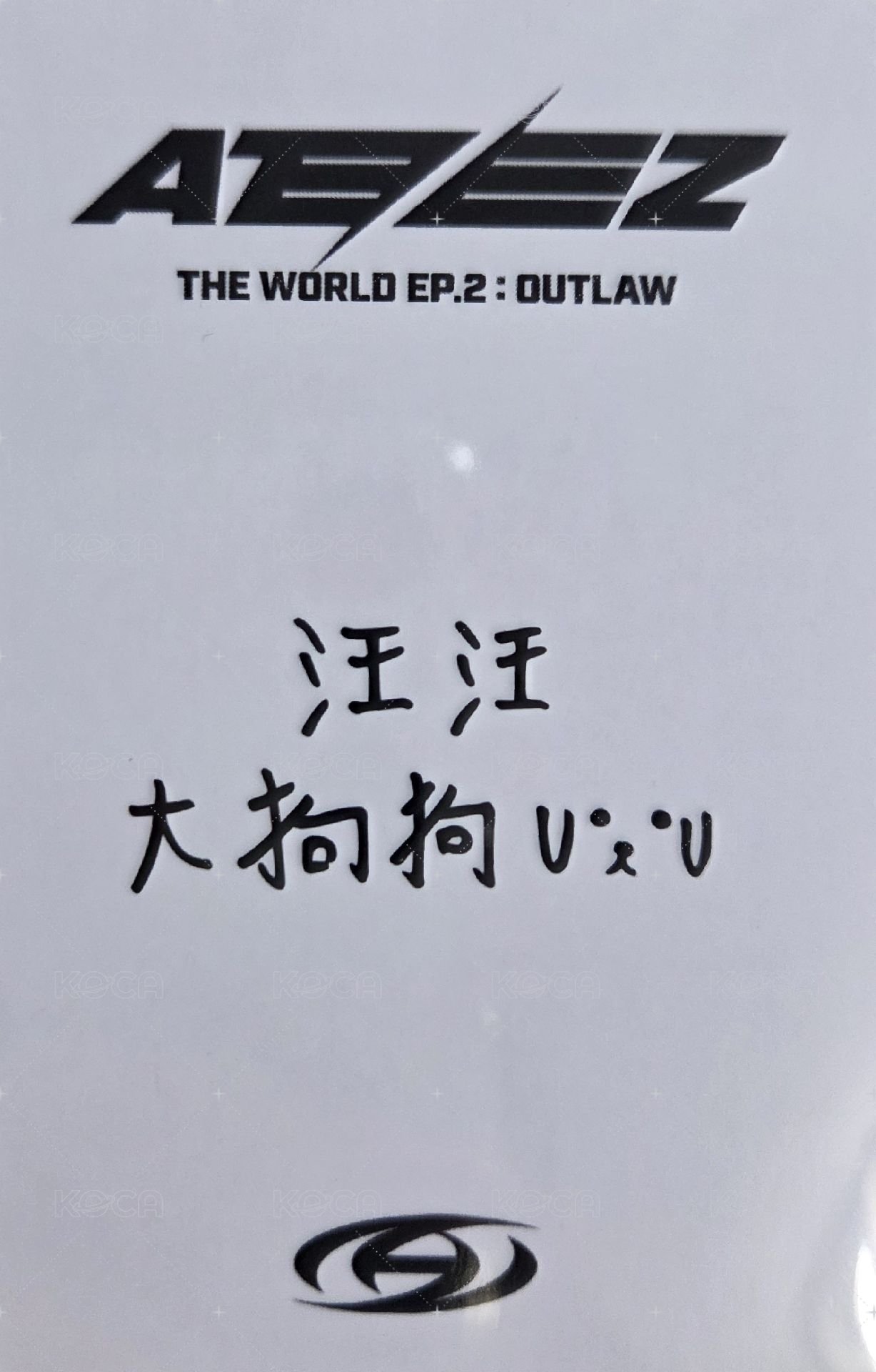 Outlaw yzy 特典卡  背面