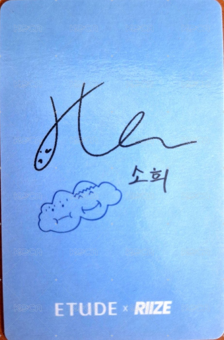Etude 代言卡  背面