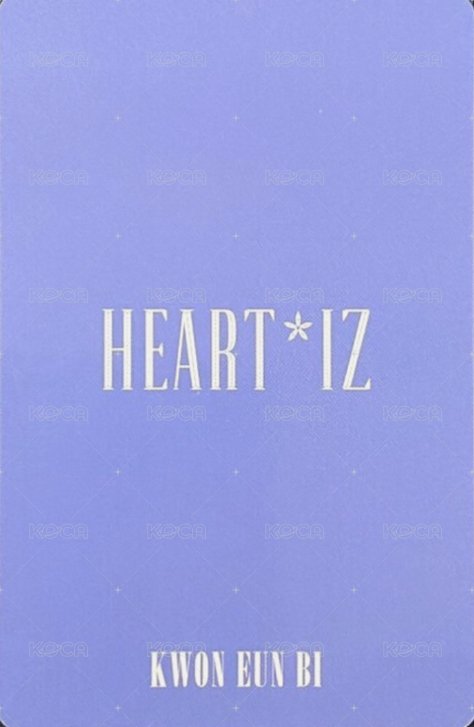 HEART*IZ 專輯卡 ver.Sapphire 背面
