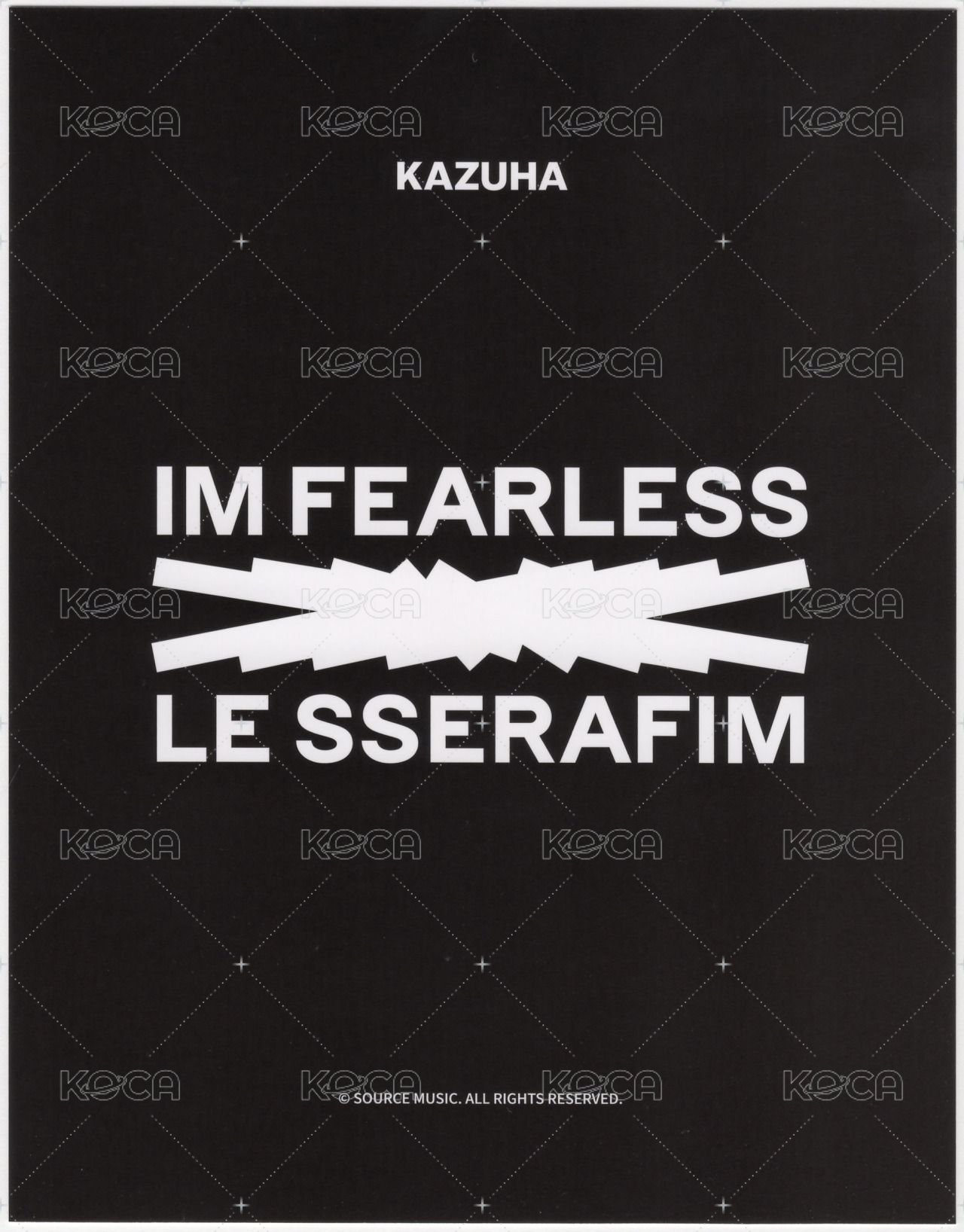 FEARLESS 明信片 The First Moment in Your Hands 明信片 背面