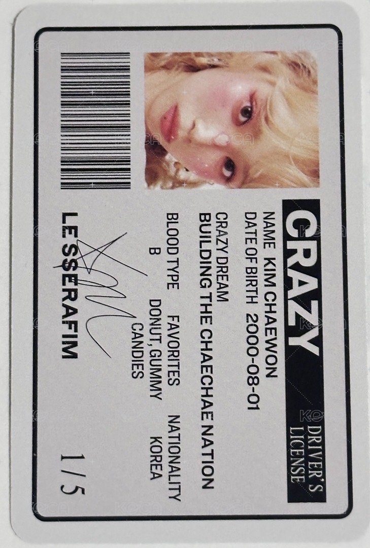 CRAZY 專輯卡 VOL3 專輯小卡 背面