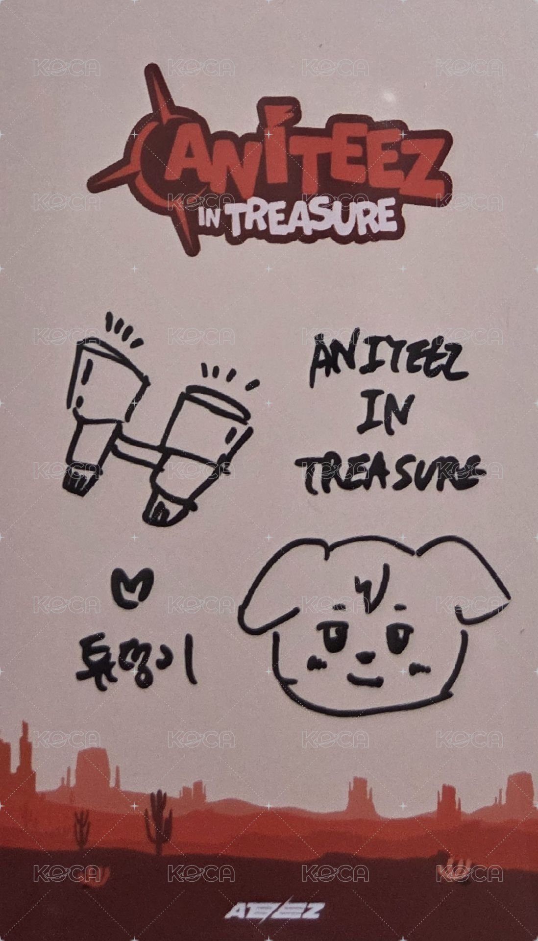 ANITEEZ IN TREASURE 周邊卡 PHOTO PACKAGE 背面