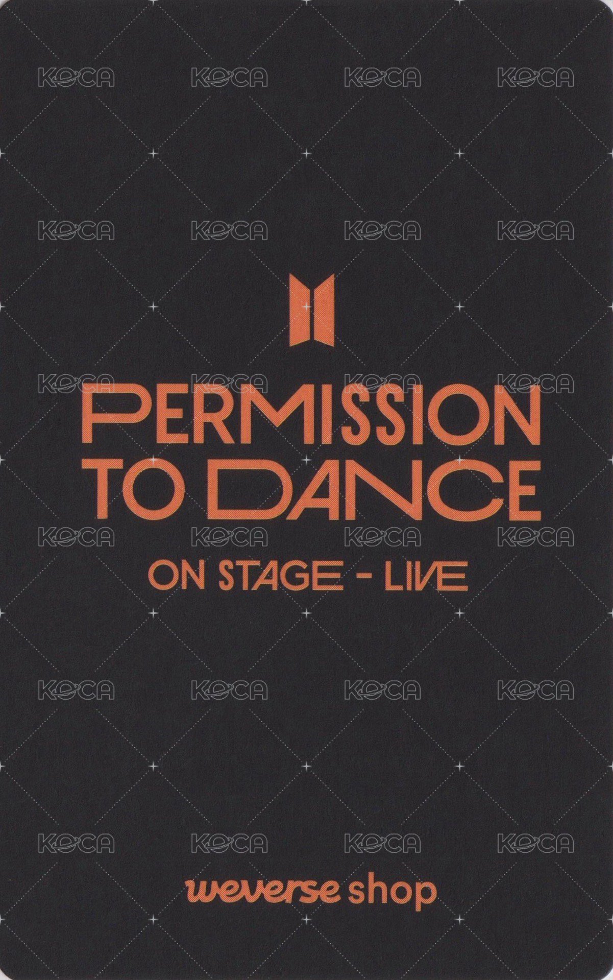 PTD Live wvs 特典卡  背面