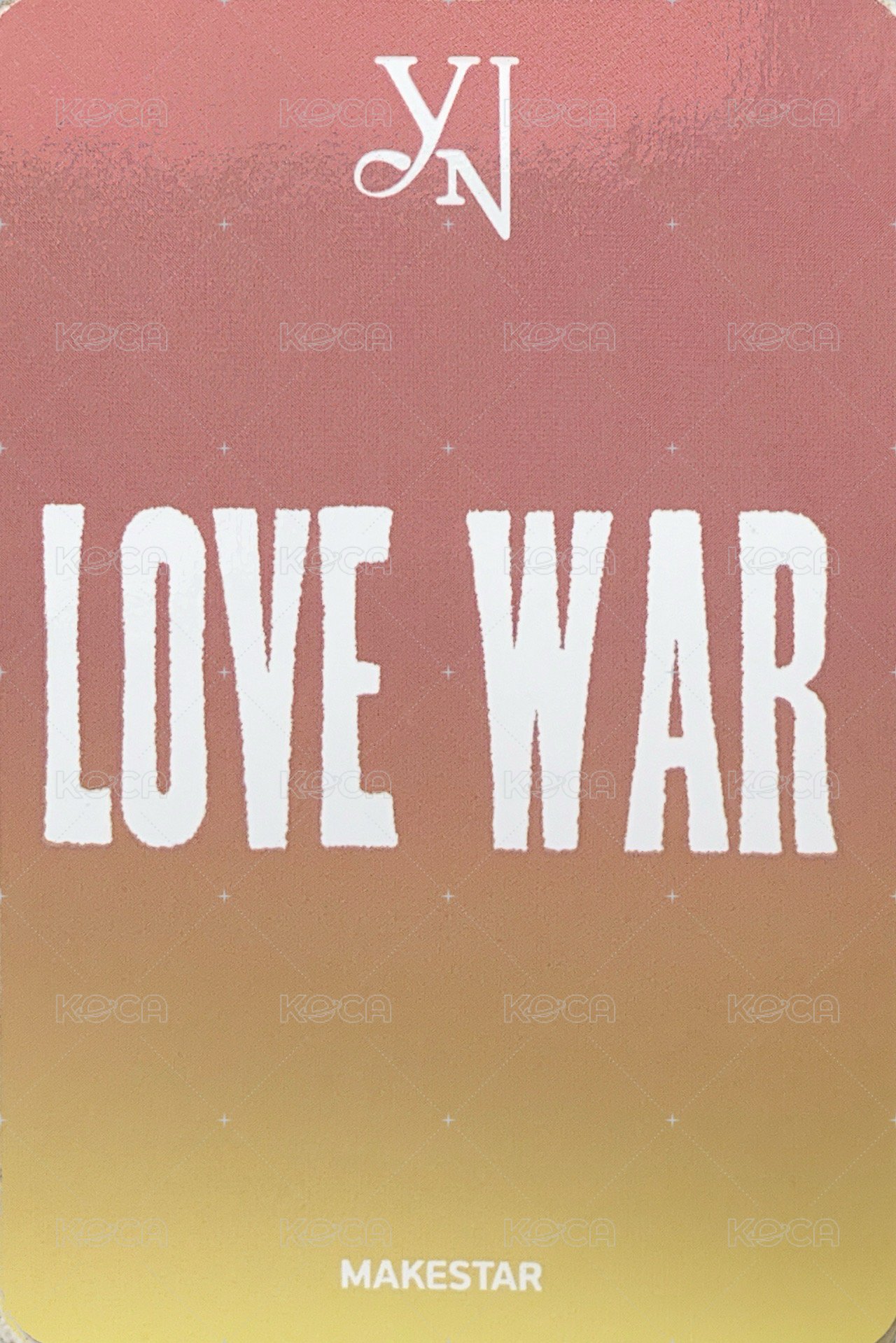 Love War ms 3.0 簽售卡  背面