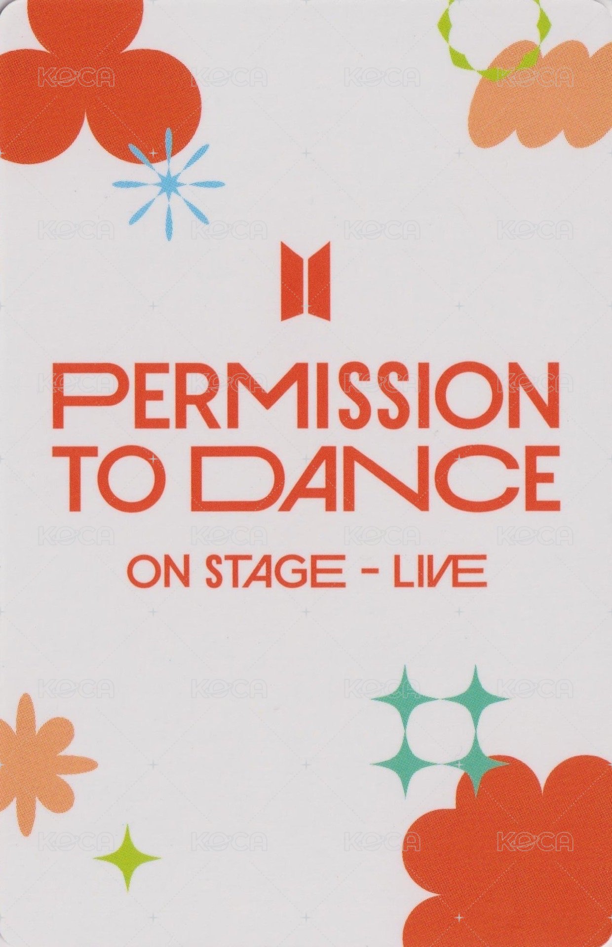 PTD Live wvs USA Exclusive 特典卡  背面