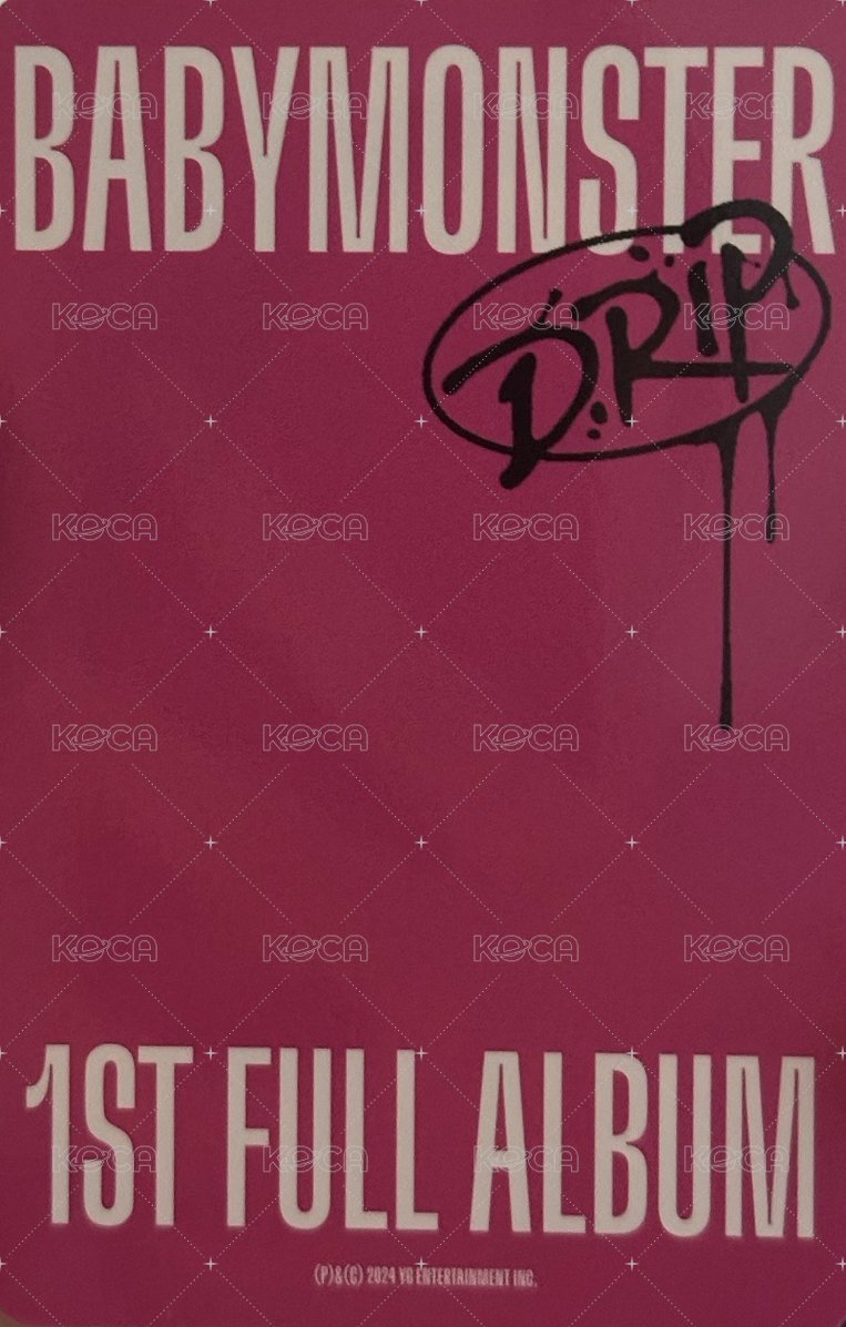 DRIP target 美網PB版 特典卡  背面