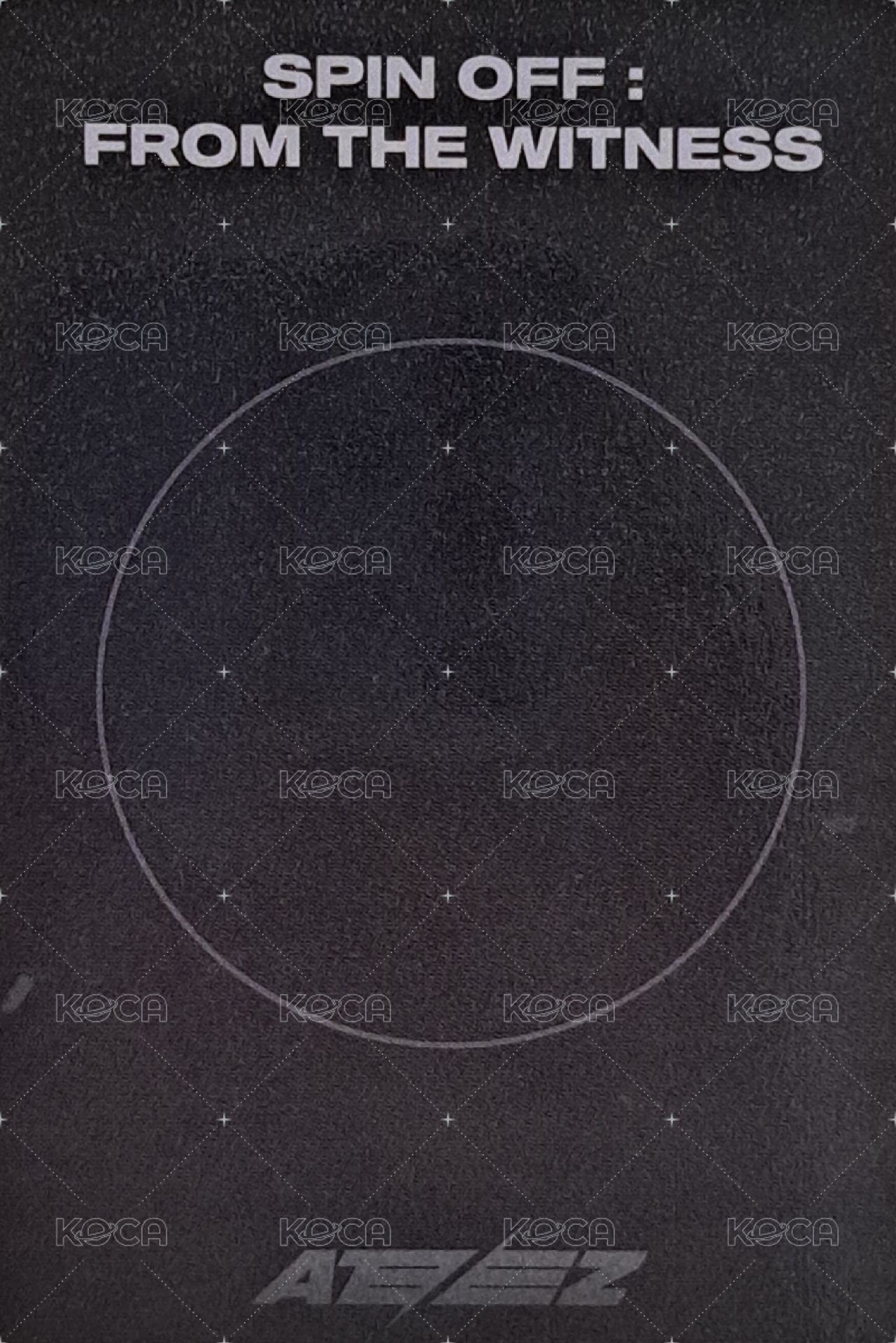 SPIN OFF : FROM THE WITNESS hello82 USA 特典卡  背面