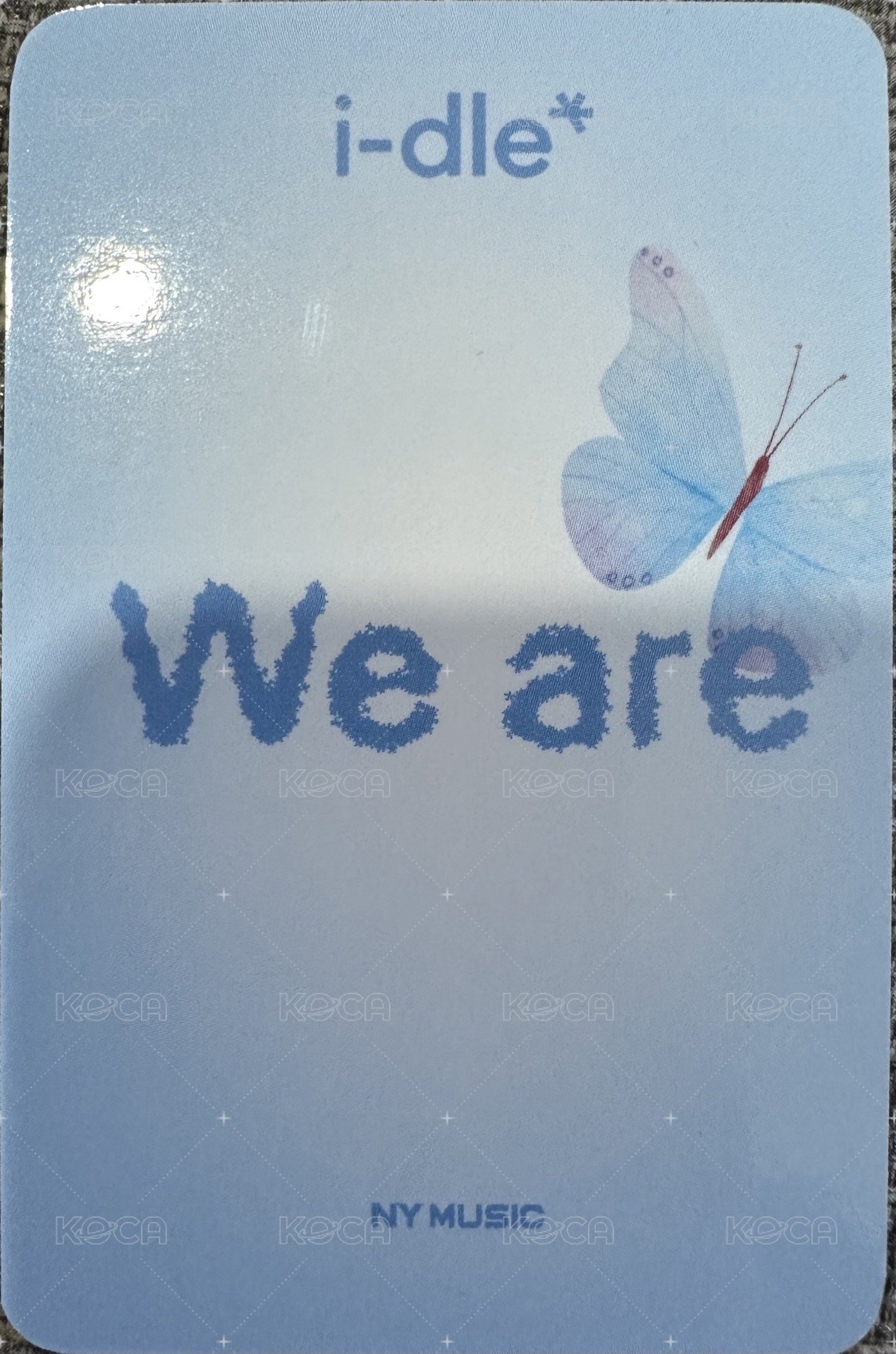 We are ny 5.0 簽售卡 蝴蝶娟 背面