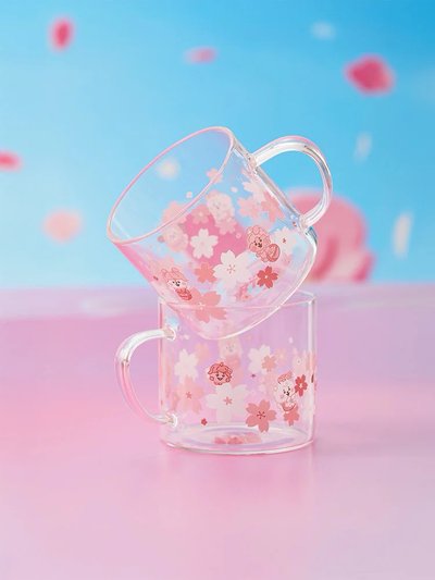BT21 COOKY 櫻花 杯蓋&玻璃杯組合（全新未使用）