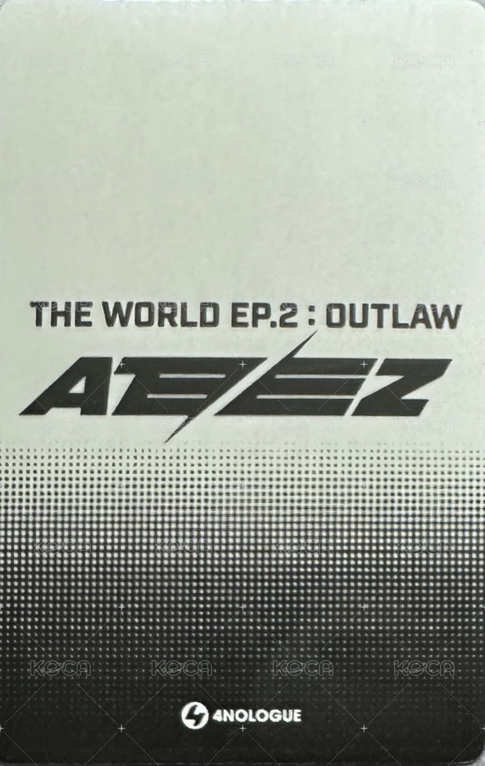 Outlaw 4NOLOGUE 簽售卡  背面