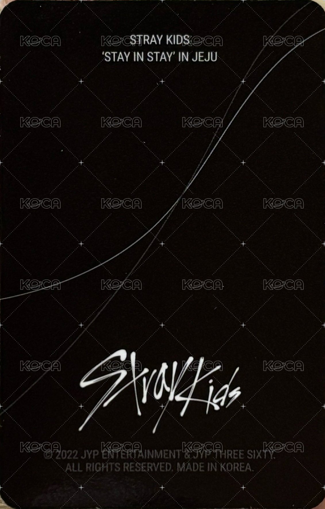 Stay in STAY 周邊卡 線下預售禮 背面