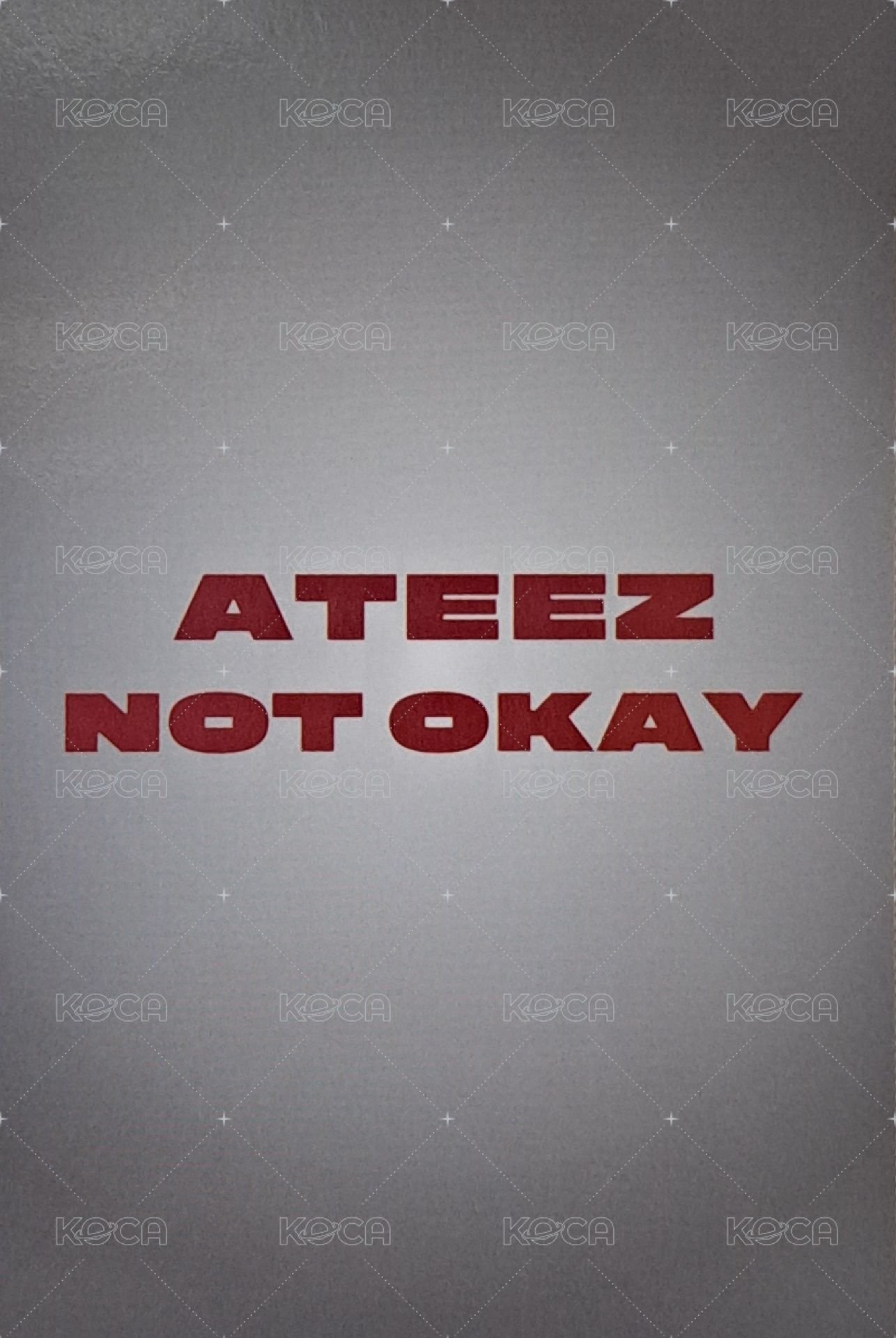 Not Okay ATEEZ JP FC 特典卡  背面