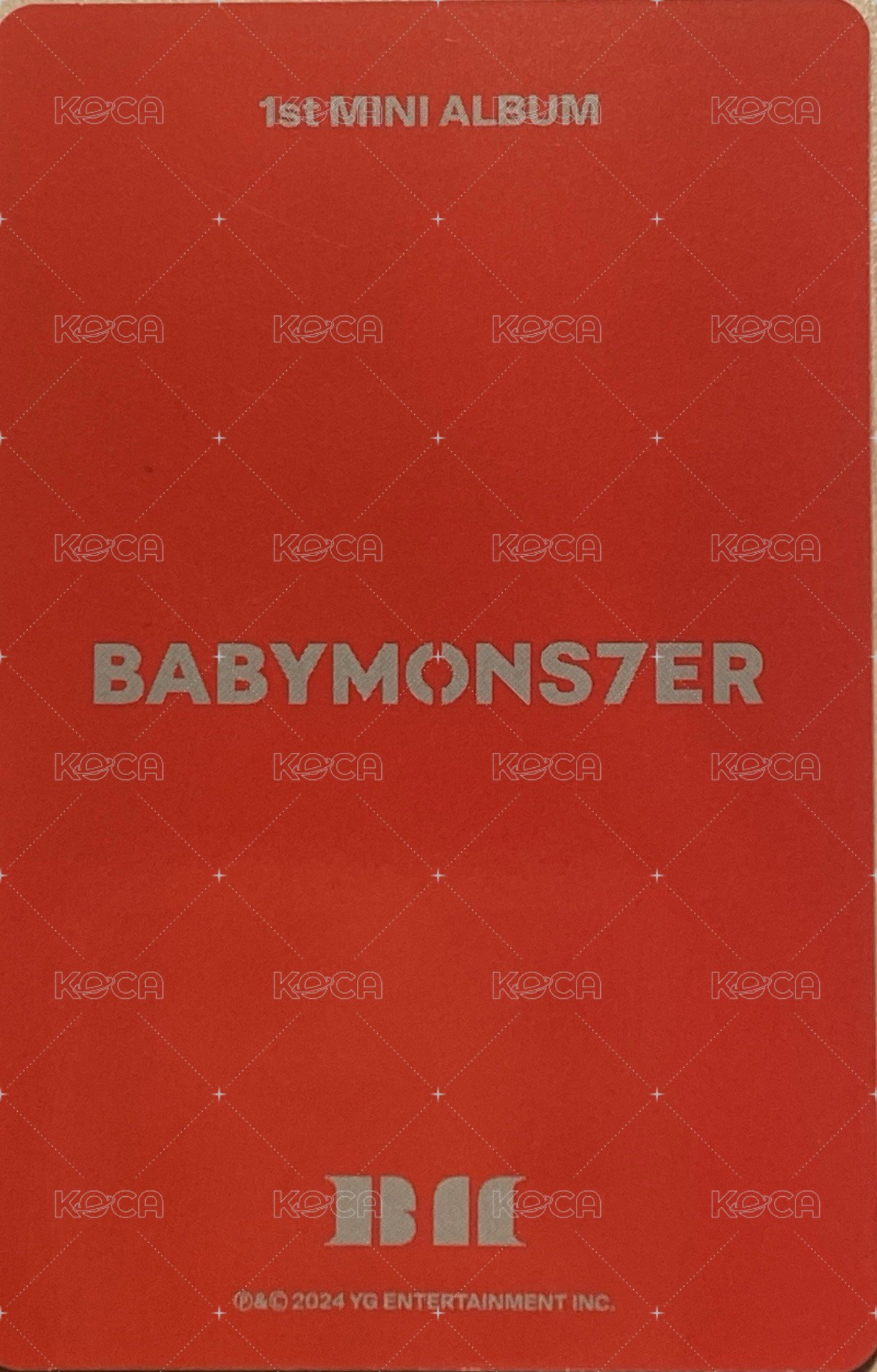 BABYMONS7ER 專輯卡  背面