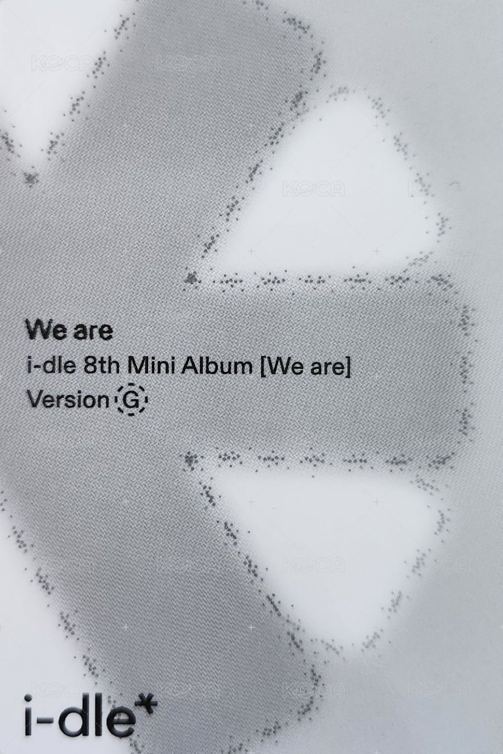 We are 專輯卡 G ver. 背面