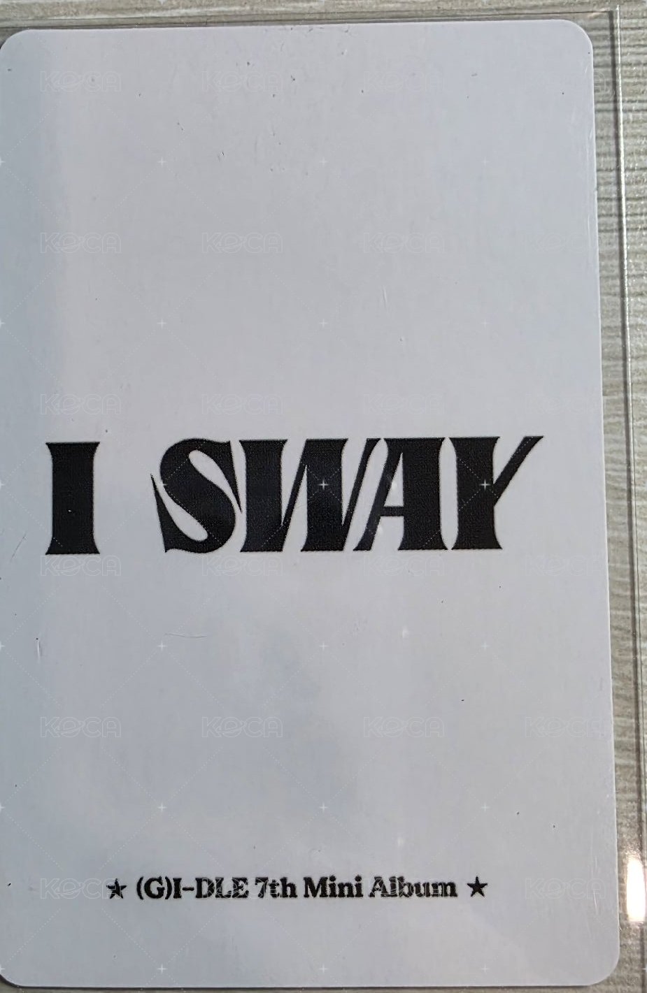 I SWAY kms 3.0 特典卡 ver.4 背面