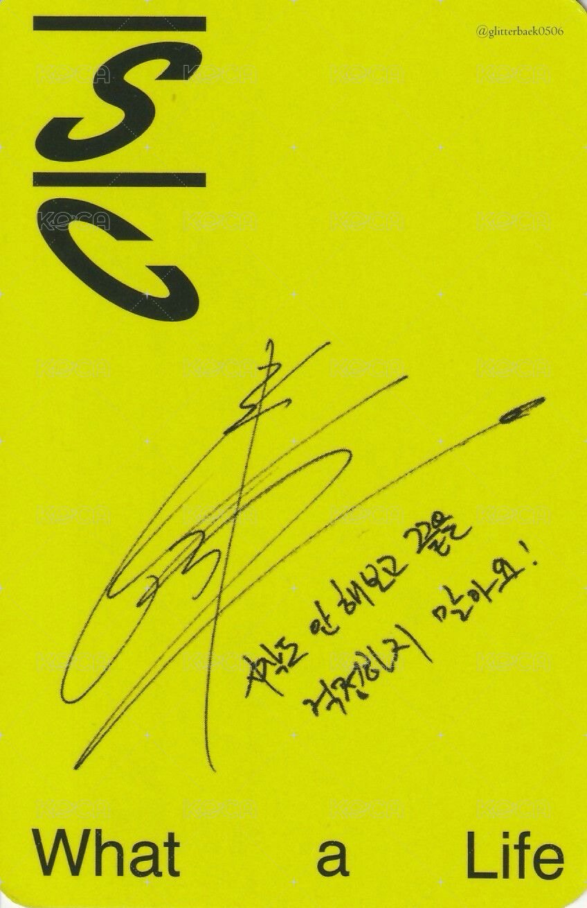 What A Life 專輯卡 Y.Ver  背面