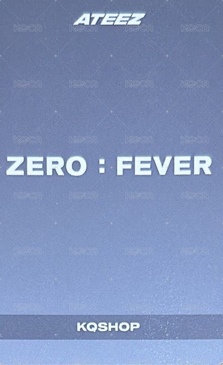 ZERO : FEVER PLATFORM ver. KQ 特典卡  背面