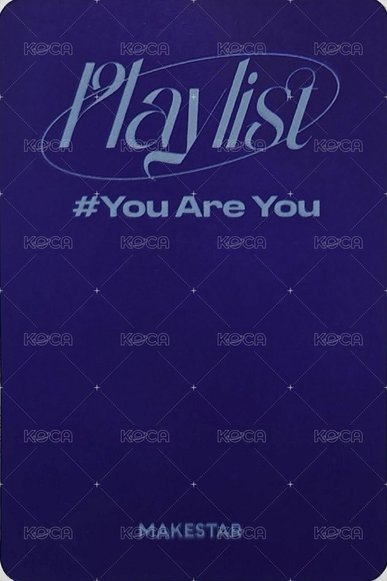 Playlist #You Are You ms POCA 2.0 簽售卡 草莓頭巾 ver. 背面