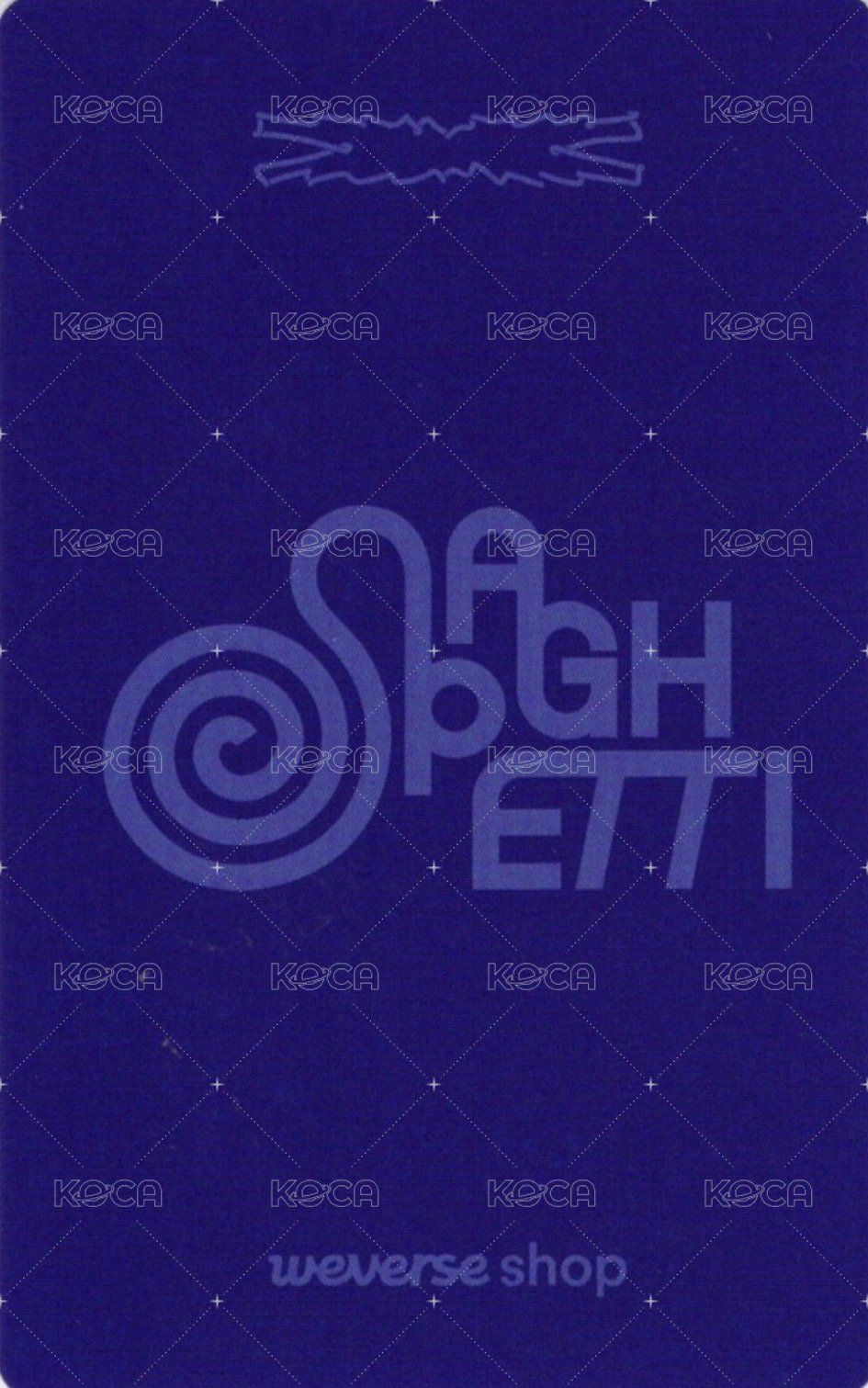 SPAGHETTI wvs 單封預售 特典卡  背面