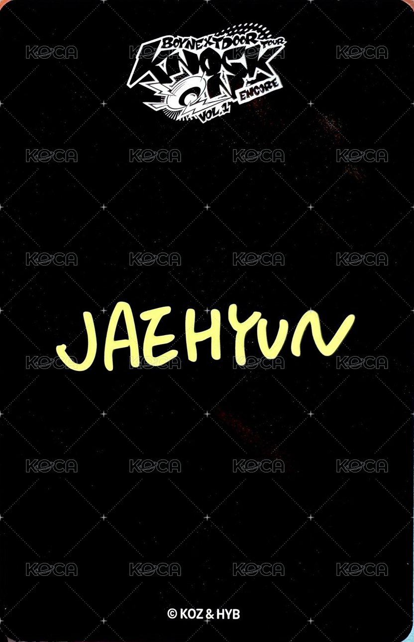 Knock On 巡迴 隨機卡 安可場 自拍 3 背面