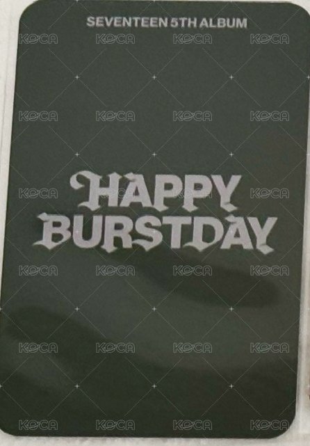 正五 yes24 預售 特典卡  背面