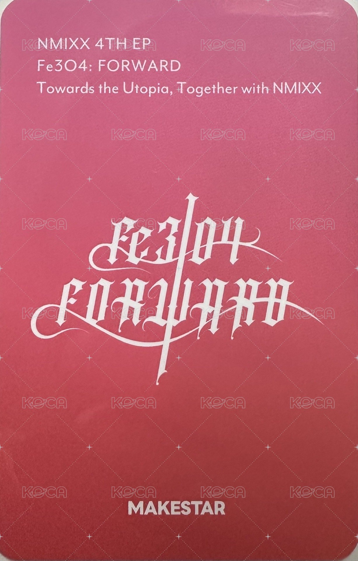 FORWARD ms 線上 18.0 簽售卡 玫瑰花冰淇淋 背面