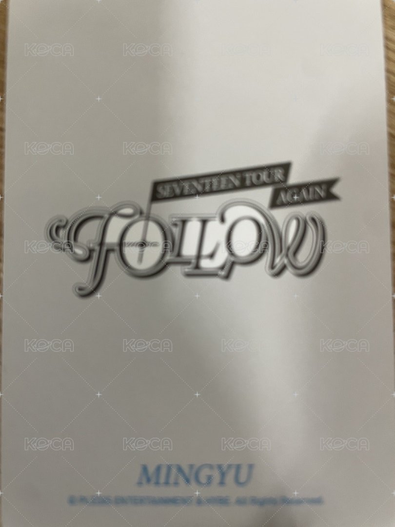 FOLLOW AGAIN 隨機卡 ｜韓通卡包 背面