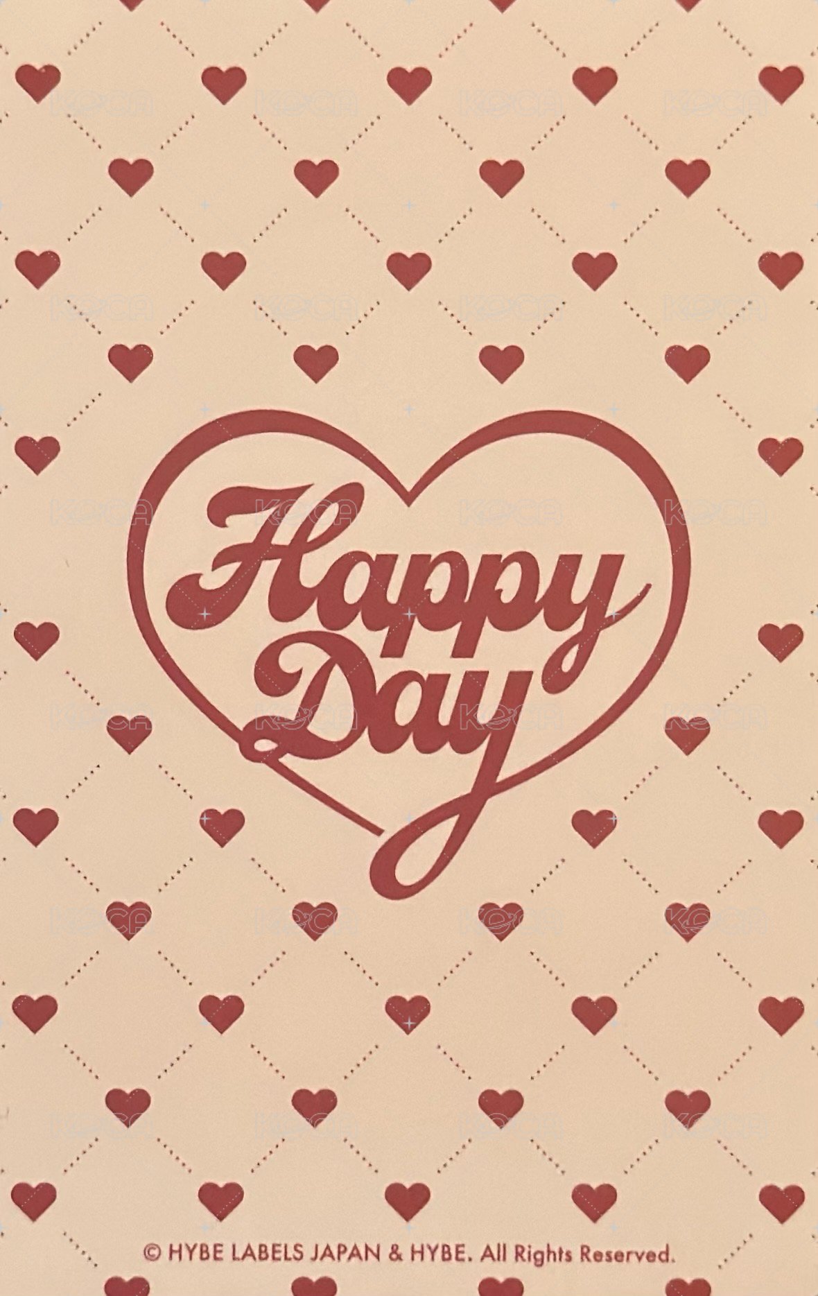 Happy Day  周邊卡 2024~2025 裝飾小卡 背面