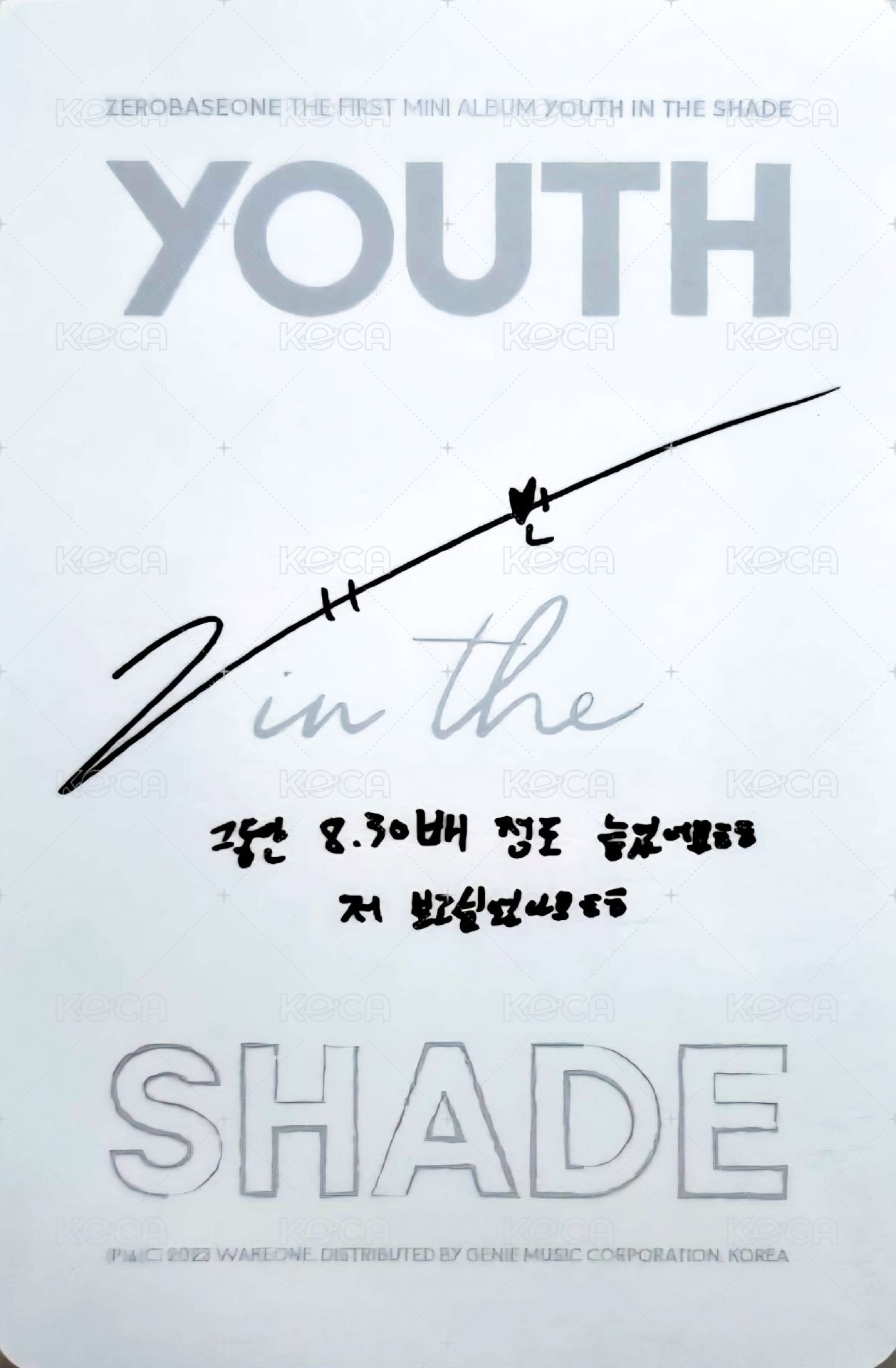 迷一 專輯卡 SHADE ver. 背面