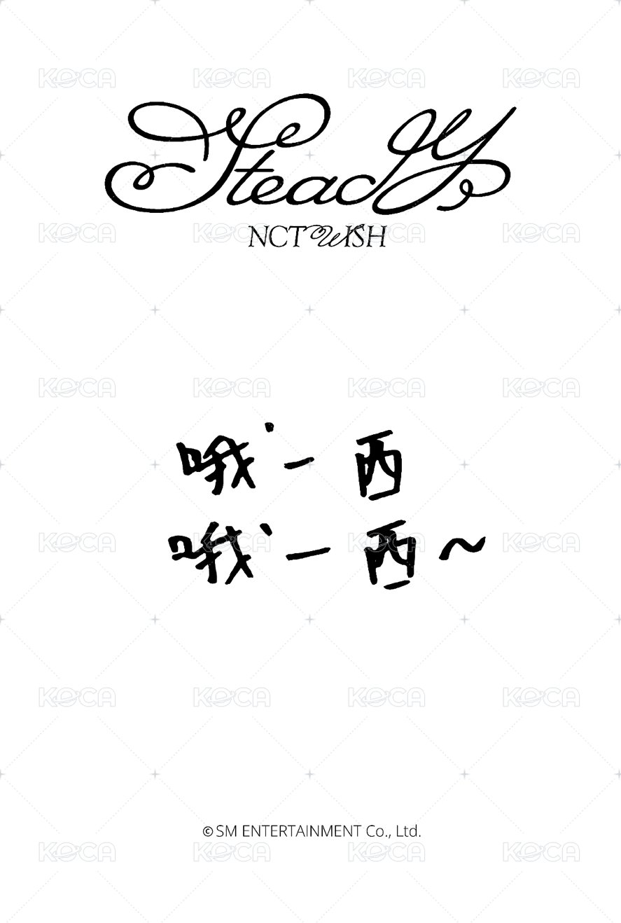 Steady yzy 特典卡 預售 背面