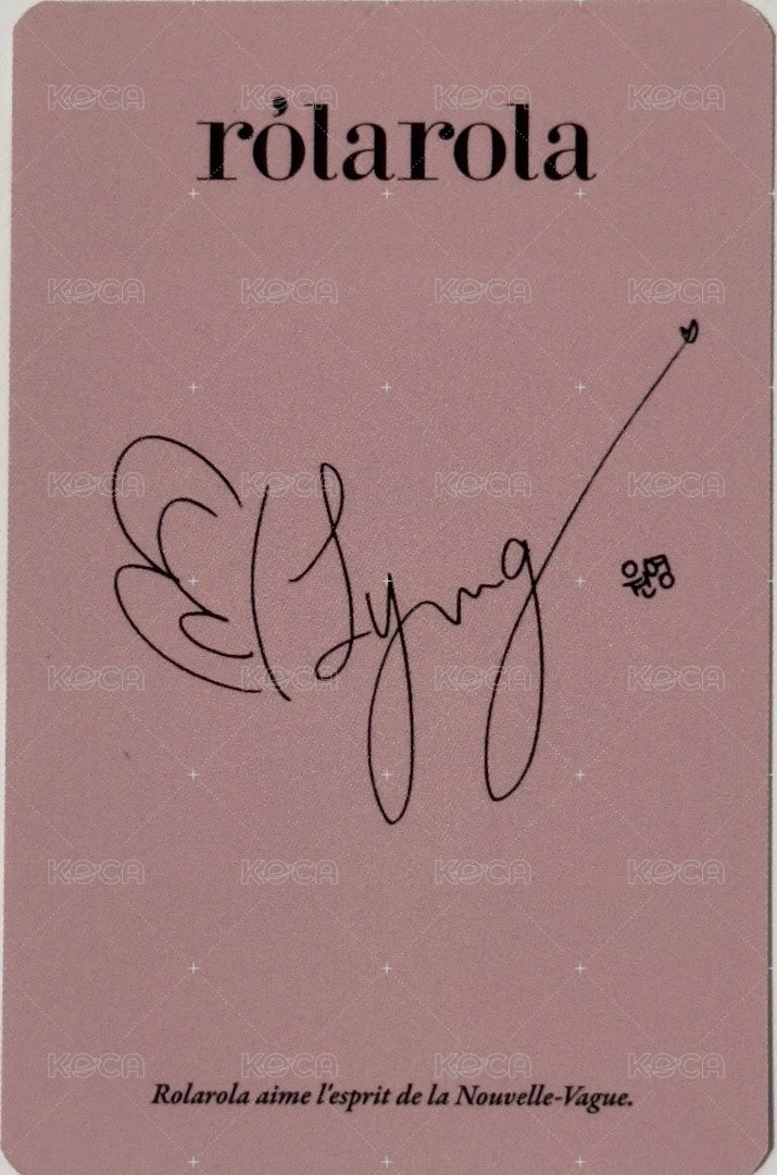 rolarola 3.0 代言卡  背面