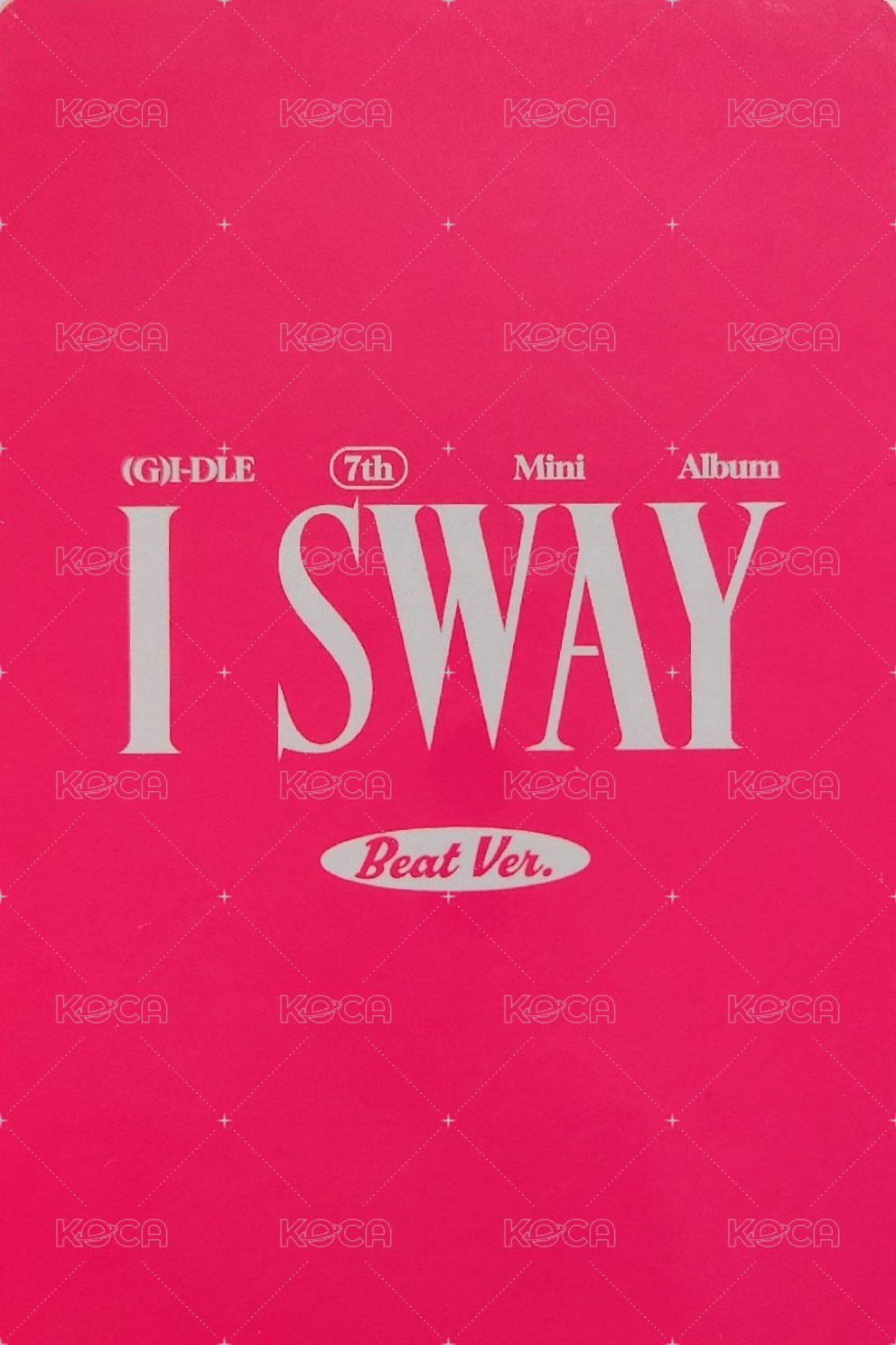 I SWAY 專輯卡 BEAT版 背面