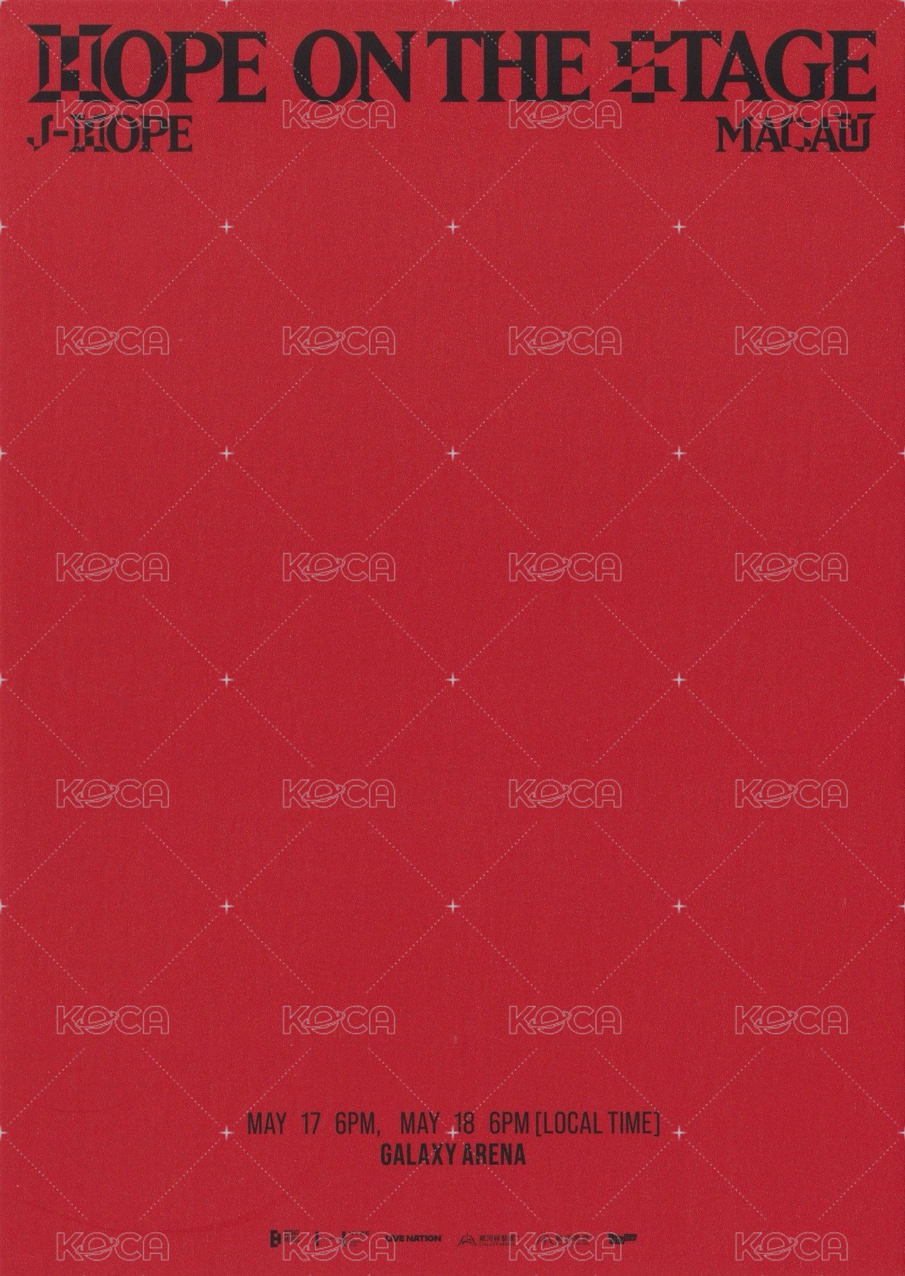 HOTS Tour 明信片 澳門場 VIP禮(1/3) 背面