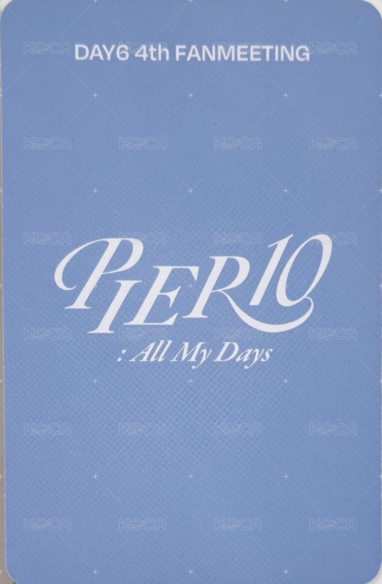 4TH FM Day3 入場卡 / 場限卡  背面