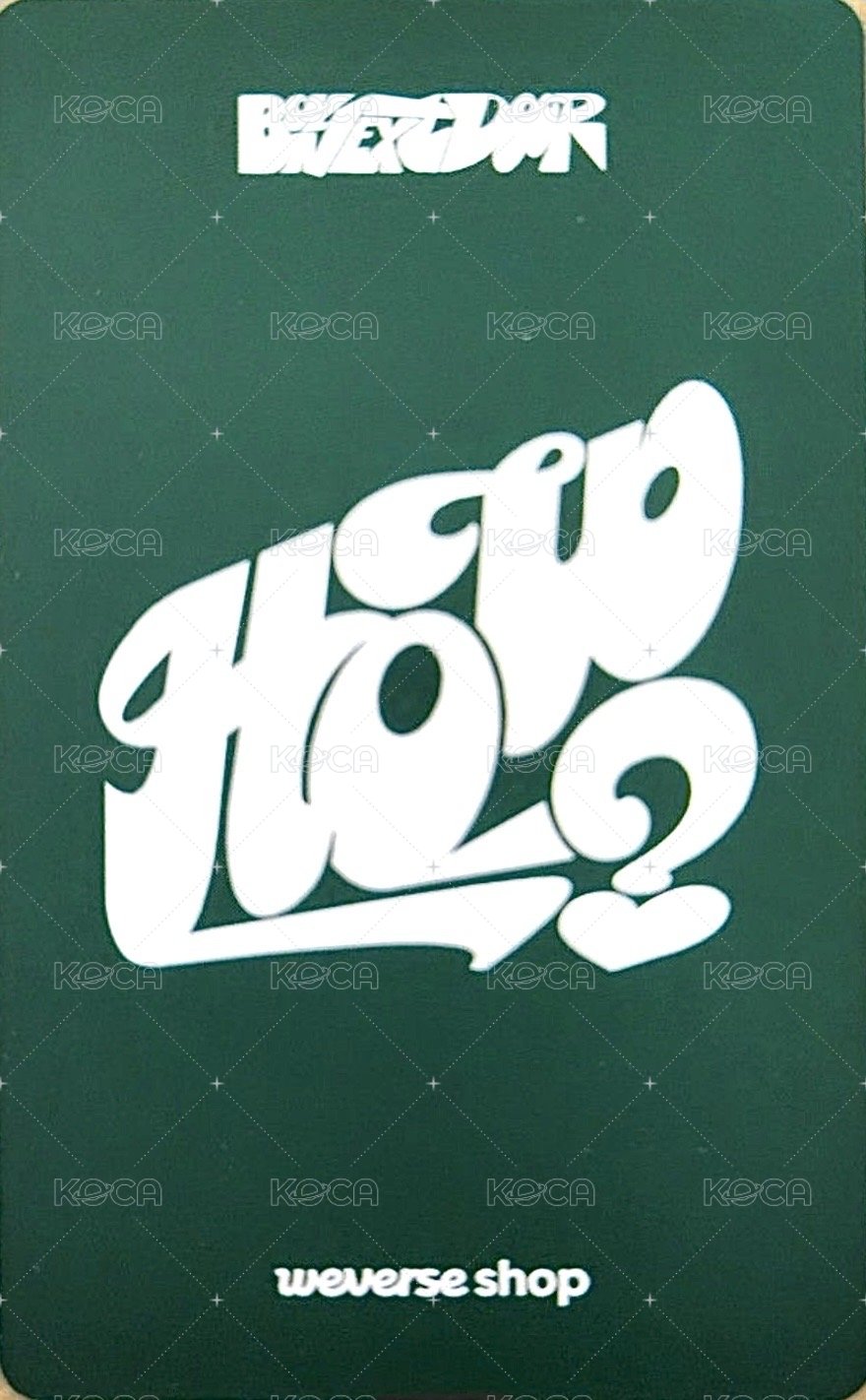 HOW? YT 預售特別禮 特典卡  背面