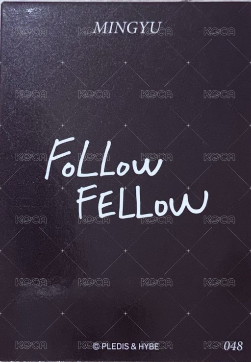 FOLLOWFELLOW 隨機卡  背面