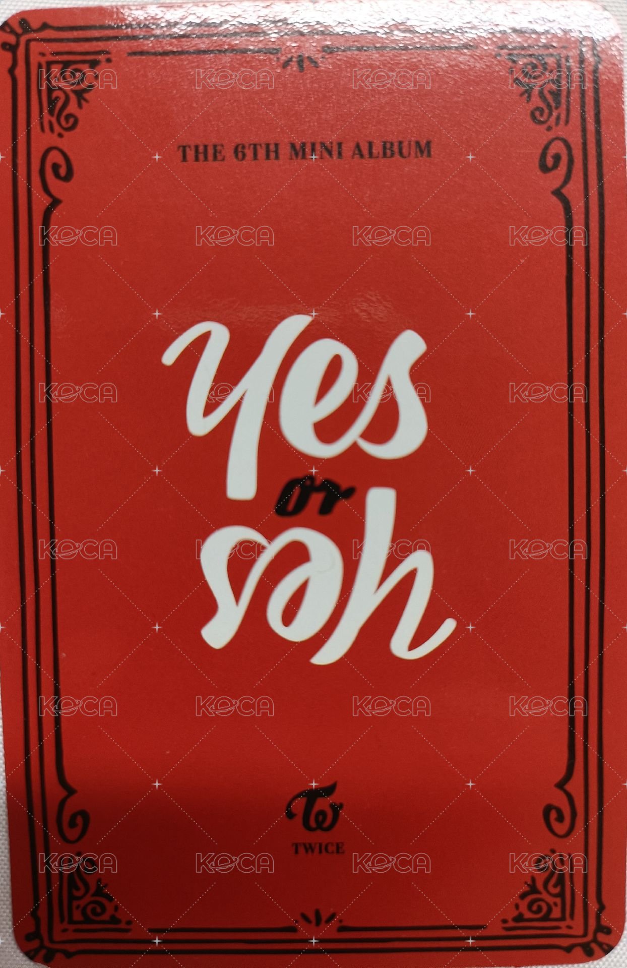 YES or YES 專輯卡  背面